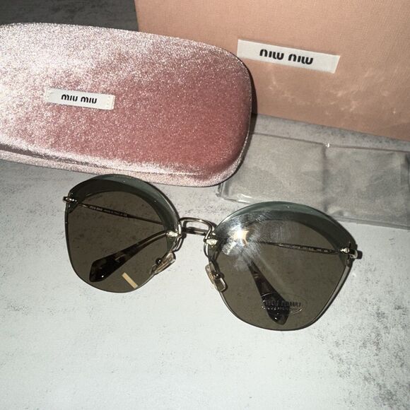 Miu Miu MU 53SS - VX09K1 Sunglasses Transparent Blue, 63mm - Picture 7 of 13